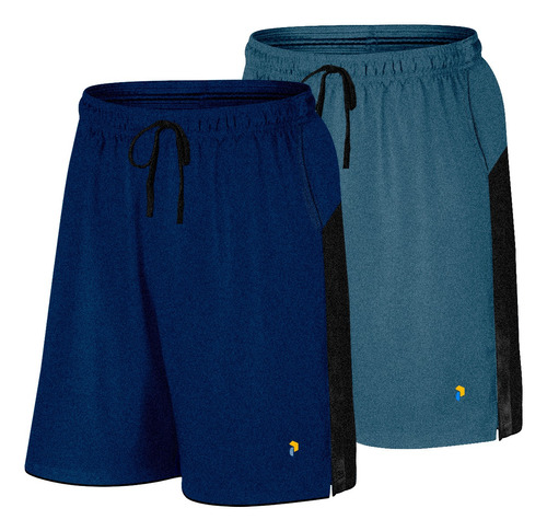 Kit 2 Bermuda Short's Dry Fit Masculino Tecido Leve Academia