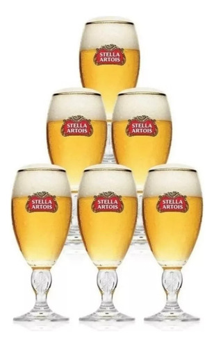 Pack De 6 Copas 500 Ml Cerveza Stella Artois.