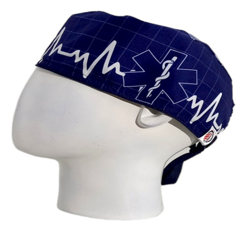 Gorro Quirúrgico Hombre + Lanyard Estrella De La Vida Azul