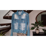 Campera De Jean/denim Talle 40 S/m . Impecable Y Corte Perfe