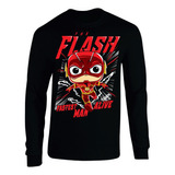 Camiseta Manga Larga Flash Speed Camibuso Sueter Serie Pop