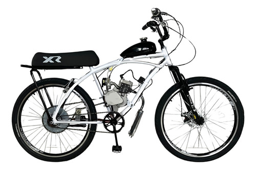 Kit Bike Bicicleta Motorizada Banco Xr + Motor 80cc Moskito Cor Branca Tamanho Do Quadro 17