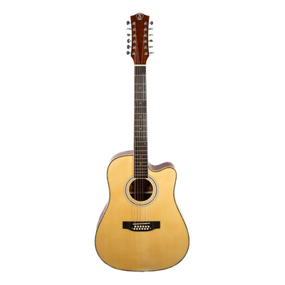 Guitarra Electroacústica Symphonic J-20CE N 12 Cuerdas Caoba | Envío gratis