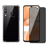 Capa Anti Impacto Para Galaxy A20 A30 + Pelicula Privacidade