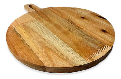 Set X3 Plato  Bandeja Tabla Pizzera 34cm Con Mango Madera 