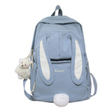 (bl) Mochila Con Orejas De Conejo For Niñas Adolescentes, M