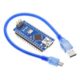 Tarjeta Nano Compatible Con Arduino Cable Usb New Bootloader