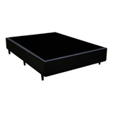 Base Cama Box Solteirao Corino Preto - 108x198x39