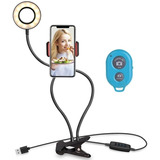Suporte Celular De Mesa Para Selfie Ring Light + Controle