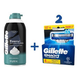 Gillette Mach 3 Espuma 312g + Repuestos Mach3 Turbo X 8 Unds