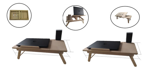 Dos Mesas Para Portatil Graduable Mesa Para Cama +  Obsequio