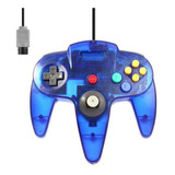 Control Joystick N64 Clásic Para Consola Azul Transparente