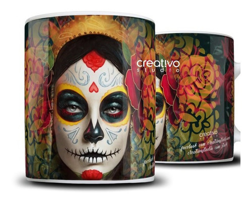 Diseños Tazas Y Volantes Catrinas, Dia De Muertos Noviembre