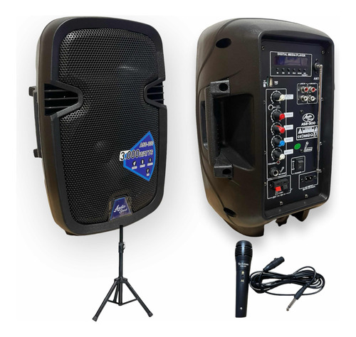 Cabina Activa 8 Pulgadas Audio Sound +base Y Micrófono 300w