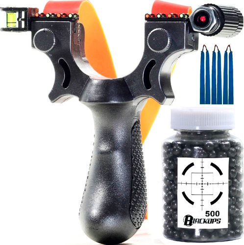 Atiradeira Estilingue Slingshot M13 + Esferas 9,3mm Argila