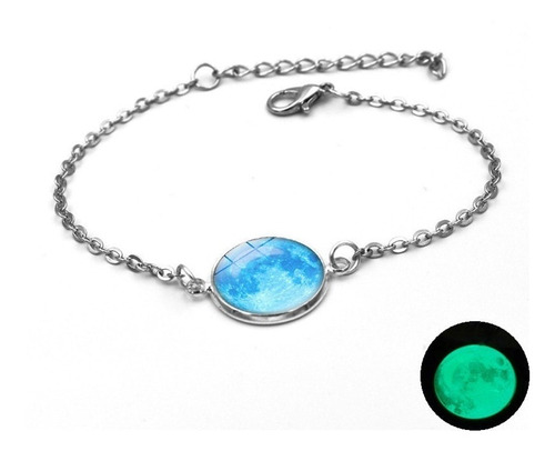 Pulsera Luna Llena Brilla Oscuridad Moda Brillante Envió