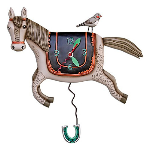 Allen Designs Woah Caballo Del Reloj De Péndulo.