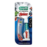 Gum Kit Portatil Niños Avengers Vengadores Cepillo + Gel