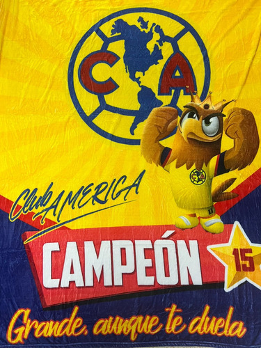 Cobertor Ligero Matrimonial. América Campeones