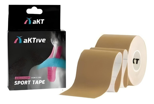 Bandagem Elástica Aktive Sport Fita Kinésio - Aktive Tape Cor Bege