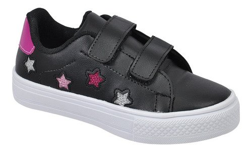 Tênis Feminino Infantil Estrela Glitter Menina Escolar Novo