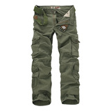 Pantalones Cargo Militares Para Hombre  Multibolsillos  HoLG