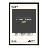 Quadro Decorativo Álbum Spotify Personalizado Com Moldura