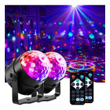 Shaoke 2pcs Globo Colorido Rgb Led Laser Iluminação Dj