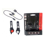 Luz Delantera Y Trasera Kit Fire Bird Recargable Usb 