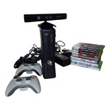 Microsoft Xbox 360 Slim 4gb + Kinet + 3 Controles + Juegos O