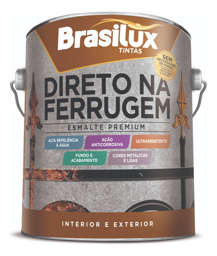 Esmalte Secagem Rapida - Direto Na Ferrugem Brilhante 3,6 L