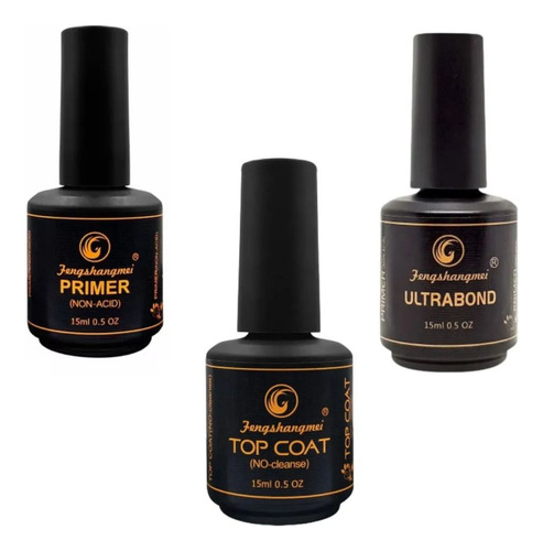 Kit Para Manicure  Ultra Bond Top Coat Primer Alongamento