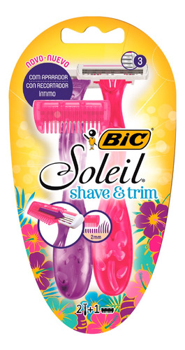 Aparelho De Barbear Bic Soleil Shave&trim 2un