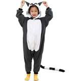 Disfraz Pijama Kigurumi De Lemur Unisex Niñas Niños 