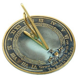 Rome Rm2308. Reloj Solar De Latón Con Frase  Grow Old With