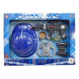 Juguete Kit Policia Con Casco Y Accesorios