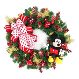 Guirlanda De Natal Enfeite Mickey Decoração Disney Luxo 60cm