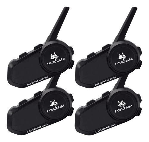 Pack X 4 Intercomunicador Bluetooth Fox V6 Pro Max Plus