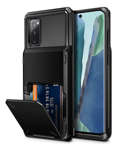 Funda Para Samsung Galaxy Note 20 -  Negra Con Tarjetero