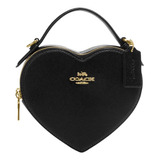 Bolsa Coach Corazon Negro Para Mujer Elegante