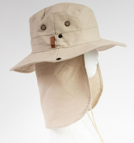 Sombrero Australiano Ala Ancha Cubre Nuca Protección Uv+50