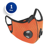 Cubrebocas N95 Lavable Reusable 2 Válvulas Filtro Deportivo Color Naranja