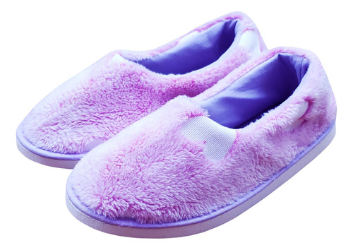 Ballerina Peluche Piel Algodon Pantufla Invierno Mujer