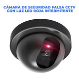 Lote 6pz Cámara De Seguridad Falsa Con Luz Led Intermitente