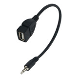 Cable Otg Adaptador Aux Audio Macho Usb Hembra De 3,5 Mm