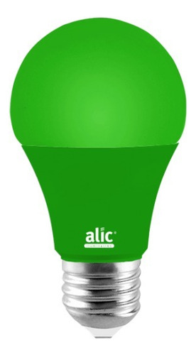 Lampara Alic A60 Eco Led Style 6w Color Verde  E27 