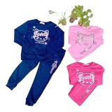 Conjunto Deportivo Niña  Poleron+buzo Lovely Niña Bkx59