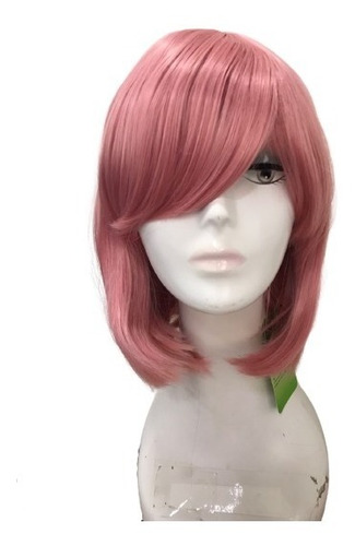 Peruca Curta 100% Orgânica Ombre Hair 40cm Corte Long Bob + Touca Cap Wig