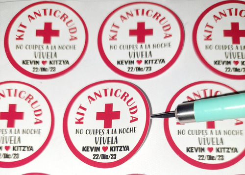 Stickers Kit Anticruda  150 Pzas De 4 Cm Diametro 
