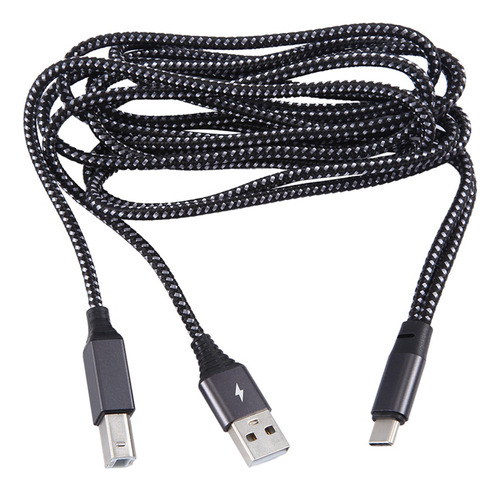 Cable De Impresora Usb 2 En 1 Usb C A Midi Cable Usb C A Usb